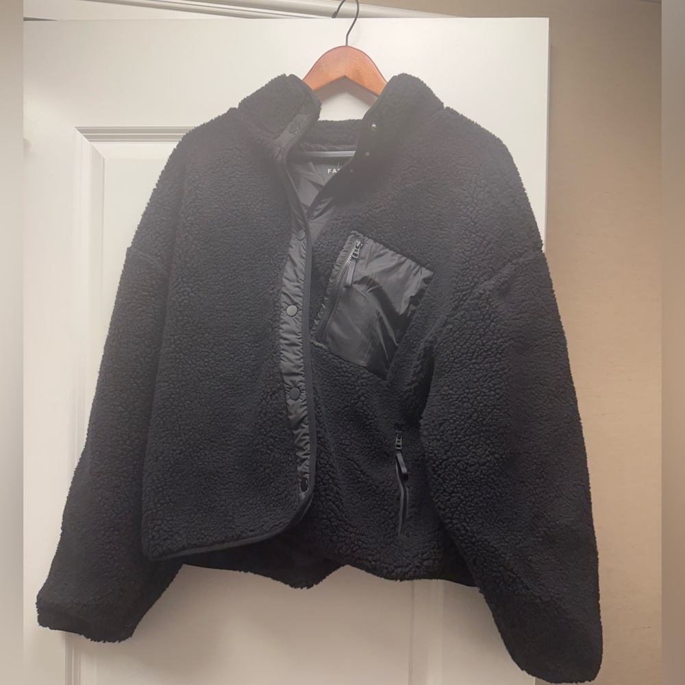 NWT Fabletics Black Teddy Fleece